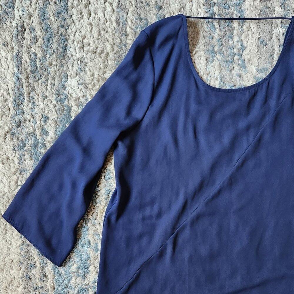 Bellatrix Navy Blue Blouse || Medium EUC - Picture 3 of 11